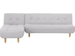 Beliani 4-Istuttava Kulmavuodesohva Kangas Oikeak. Vaaleanharmaa Alsten Flash Sale
