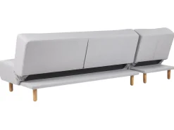 Beliani 4-Istuttava Kulmavuodesohva Kangas Oikeak. Vaaleanharmaa Alsten Flash Sale