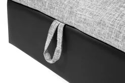 Beliani 3-Istuttava Kulmavuodesohva Kangas Vasenk. Harmaa/Musta Tampere Discount