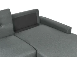 Beliani 4-Istuttava Kulmavuodesohva Säilytystilalla Vasenk. Tummanharmaa Flakk Shop