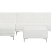 Beliani 4-Istuttava Kulmavuodesohva Ja Rahi Keinonahka Oikeak. Valkoinen Aberdeen Store