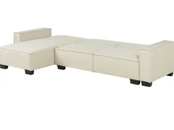 Beliani 3-Istuttava Kulmavuodesohva Kangas Oikeak. Beige Romedal Store