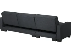 Beliani 3-Istuttava Kulmavuodesohva Kangas Vasenk. Grafiitinharmaa Romedal Best