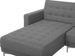 Beliani 4-Istuttava Kulmavuodesohva Ja Rahi Kangas Oikeak. Vaaleanharmaa Aberdeen Outlet