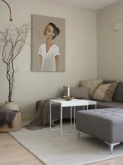 Beliani 4-Istuttava Kulmavuodesohva Ja Rahi Kangas Oikeak. Vaaleanharmaa Aberdeen Outlet