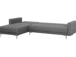 Beliani 4-Istuttava Kulmavuodesohva Ja Rahi Kangas Oikeak. Vaaleanharmaa Aberdeen Outlet