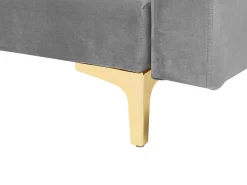 Beliani 5-Istuttava Kulmavuodesohva Sametti Vasenk. Harmaa Aberdeen Clearance