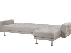 Beliani 4-Istuttava Kulmavuodesohva Kangas Vaaleanharmaa Nesset Online