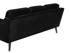 Beliani 3-Istuttava Musta Sohva Lokka Shop