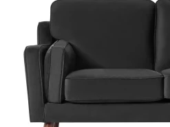 Beliani 3-Istuttava Musta Sohva Lokka Shop