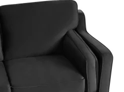 Beliani 3-Istuttava Musta Sohva Lokka Shop