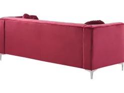 Beliani 3-Istuttava Punainen Vasenk. Kulmasohva Flen Cheap