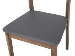 Beliani 4-Istuttava Ruokailuryhma Harmaa/Tumma Puu Modesto New