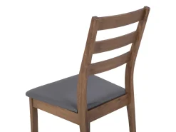 Beliani 4-Istuttava Ruokailuryhma Harmaa/Tumma Puu Modesto New