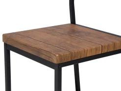 Beliani 6-Istuttava Ruokailuryhma Tumma Puu/Musta Laredo Flash Sale