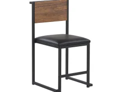 Beliani 4-Istuttava Ruokailuryhma Tumma Puu/Musta Burton New