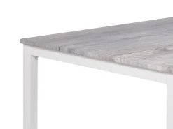 Beliani 4-Istuttava Ruokailuryhma Vaaleanharmaa/Valkoinen Bismarck Discount