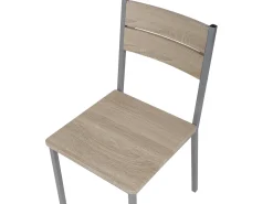 Beliani 4-Istuttava Ruokailuryhma Vaalea Puu/Harmaa Blumberg Discount