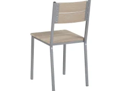 Beliani 4-Istuttava Ruokailuryhma Vaalea Puu/Harmaa Blumberg Discount