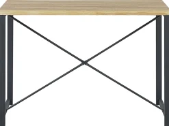 Beliani 4-Istuttava Ruokailuryhma Vaalea Puu/Musta Flixton Outlet