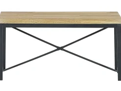 Beliani 4-Istuttava Ruokailuryhma Vaalea Puu/Musta Flixton Outlet