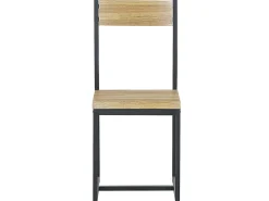 Beliani 4-Istuttava Ruokailuryhma Vaalea Puu/Musta Flixton Outlet