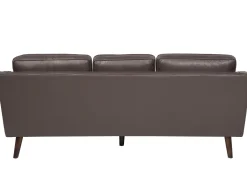 Beliani 3-Istuttava Ruskea Tekonahkainen Sohva Lokka Online