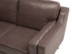 Beliani 3-Istuttava Ruskea Tekonahkainen Sohva Lokka Online