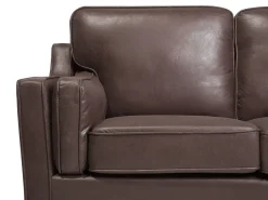 Beliani 3-Istuttava Ruskea Tekonahkainen Sohva Lokka Online