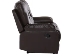 Beliani 2-Istuttava Saadettava Keinonahkainen Sohva Ruskea Bergen Flash Sale