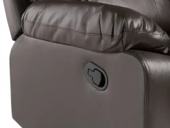 Beliani 2-Istuttava Saadettava Keinonahkainen Sohva Ruskea Bergen Flash Sale