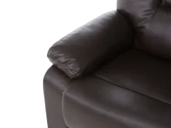 Beliani 2-Istuttava Saadettava Keinonahkainen Sohva Ruskea Bergen Flash Sale