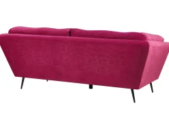 Beliani 3-Istuttava Samettinen Punainen Sohva Lenvik Cheap