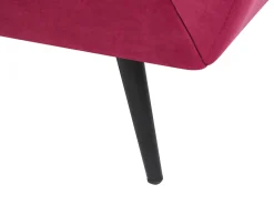 Beliani 3-Istuttava Samettinen Punainen Sohva Lenvik Cheap