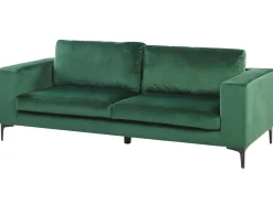 Beliani 3-Istuttava Samettisohva Vihrea Vadstena Best