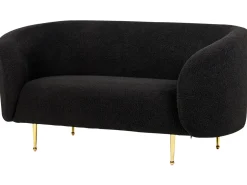 Beliani 2-Istuttava Sohva Buklee Musta Loen Shop