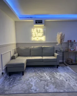 Beliani 3-Istuttava Sohva Ja Rahi Kangas Beige Avesta New