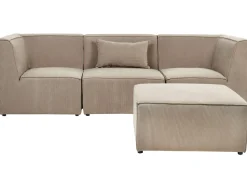 Beliani 3-Istuttava Sohva Ja Rahi Vakosametti Ruskeanharmaa Lemvig Online