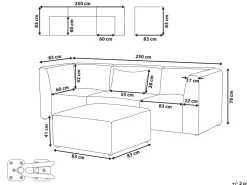 Beliani 3-Istuttava Sohva Ja Rahi Vakosametti Tummanvihrea Lemvig Best Sale