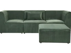 Beliani 3-Istuttava Sohva Ja Rahi Vakosametti Tummanvihrea Lemvig Best Sale