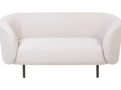 Beliani 2-Istuttava Sohva Kangas Beige/Musta Loen Fashion