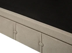 Beliani 3-Istuttava Sohva Kangas Beige Iso Chesterfield Best