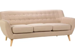 Beliani 3-Istuttava Sohva Kangas Beige Motala Cheap