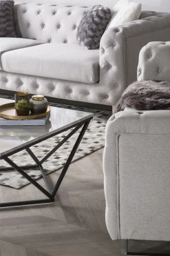 Beliani 2-Istuttava Sohva Kangas Beige Vissland Store