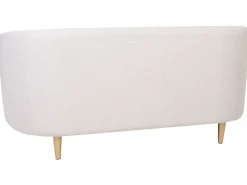 Beliani 2-Istuttava Sohva Kangas Beige/Kulta Loen Cheap