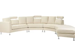 Beliani 7-Istuttava Sohva Kangas Beige Rotunde Outlet