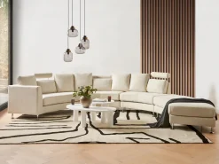 Beliani 7-Istuttava Sohva Kangas Beige Rotunde Outlet