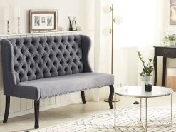 Beliani 2-Istuttava Sohva Kangas Harmaa Torsby Discount