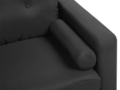 Beliani 2-Istuttava Sohva Kangas Musta Kalmar Flash Sale