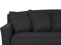 Beliani 3-Istuttava Sohva Kangas Musta Gilja Sale
